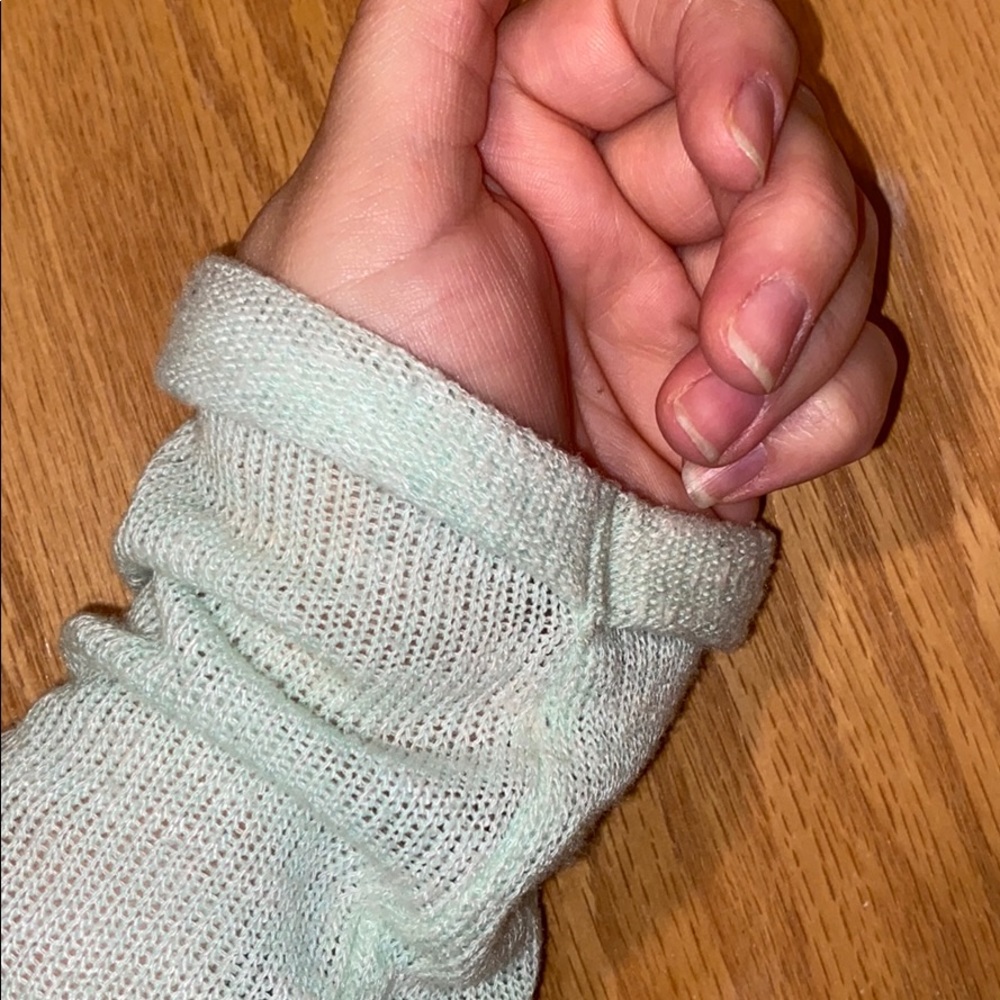 Adorable mint sweater